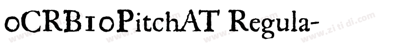 0CRB10PitchAT Regula字体转换